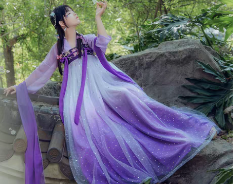 转卖千韵岗原创 辰莲鱼梦 紫色 两片式齐胸...