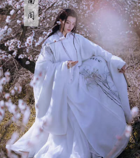 包邮【正版】司南阁无缘原创明制原领袍白色汉...