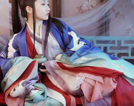 千里江山#搭配好的一套千里江山大袖衫，加司...