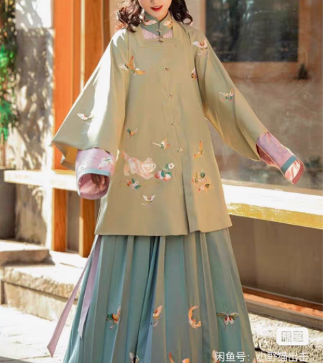 包邮司南阁原创【百蝶猫】汉服女款明制立领方...