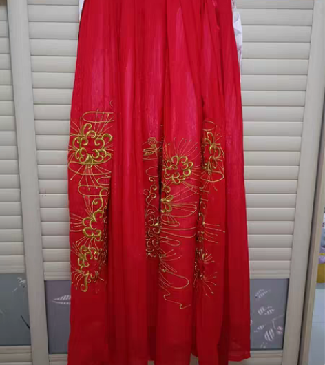 包邮红色齐胸襦裙汉服6米摆彼岸花  s码 ...