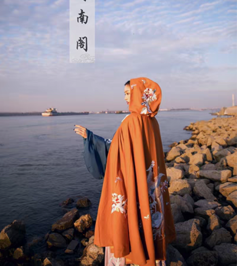 司南阁 凤求凰汉服出租租赁 姜黄色斗篷 7...