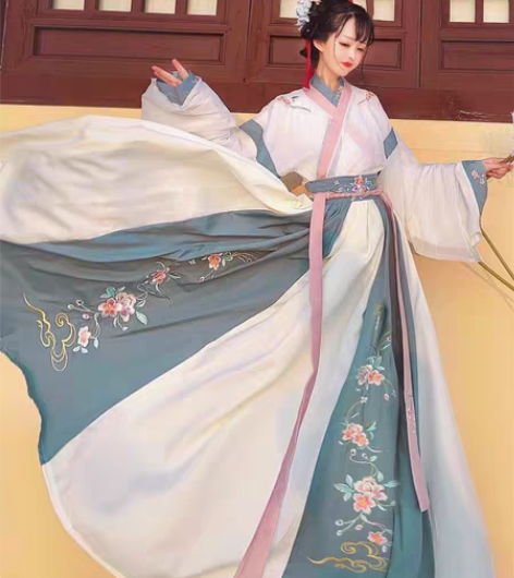 转卖晋制交领汉服女夏季仙气中国风古装原创正...