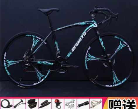 包邮变速死飞自行车男女式单车公路赛自行车双...