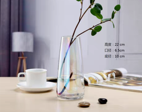 转卖轻奢描金北欧简约花瓶玻璃透明水培水养鲜...