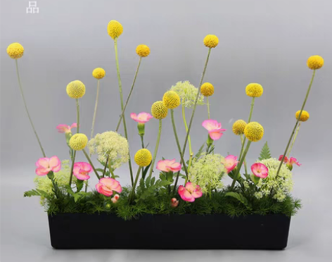 转卖长方形塑料花器 中式插花器皿日式花道花...