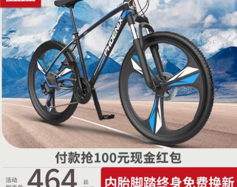 转卖官方旗舰店凤凰牌山地车自行车男单车女变...