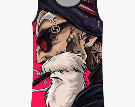 转卖动漫七龙珠T恤男夏季宽松网眼背心孙悟空...