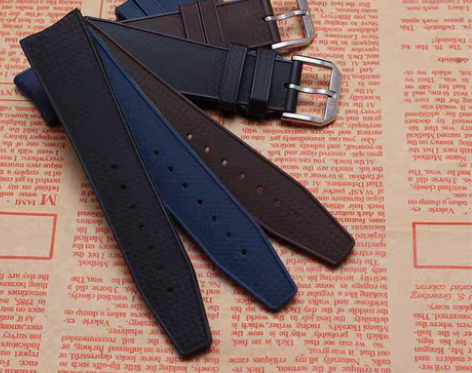 包邮iwc万国表带橡胶带海洋时计黑色表带2...