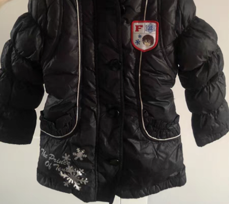 包邮网球王子女童羽绒服 120码 衣长55...