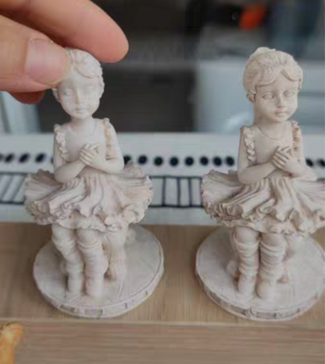 Vintage老货实心小芭蕾舞女孩树脂实心...