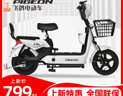 转卖飞鸽新国标电车48V电动车小型亲子代步...