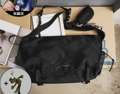 转卖单肩斜挎包男士潮牌工装包学生休闲ins...