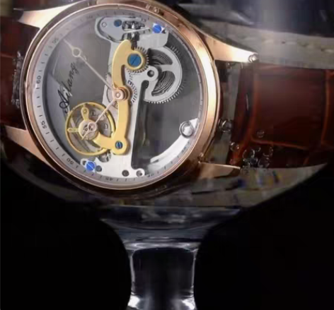 包邮新款AILANG艾浪男士陀飞轮手表镂空...