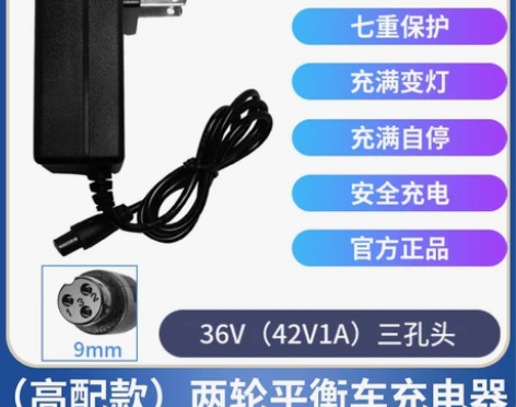 转卖两轮电动平衡车充电线36V锂电池42v...
