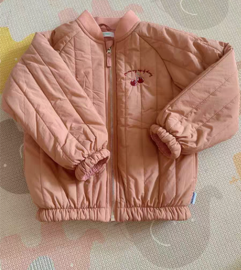 包邮咕噜日记绣花棒球棉服 尺码：110 新...