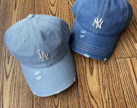 转卖现货Mlb春夏秋季新款破洞牛仔做旧NY...