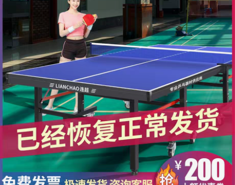 转卖乒乓球桌家用可折叠式标准专业比赛专用室...