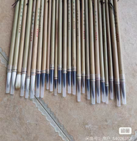 狼毫，兼毫，紫毫毛笔笔杆瑕疵处理，基本都是...