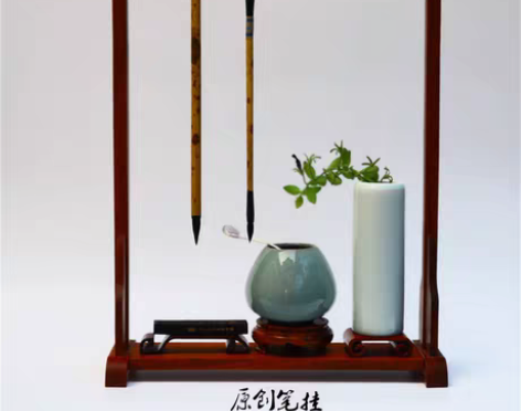 转卖精品毛笔架笔挂红木实木新中式复古文房四...