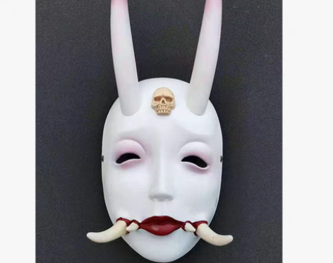 转卖全新无损。原创酒吞童子面具同款万圣节装...