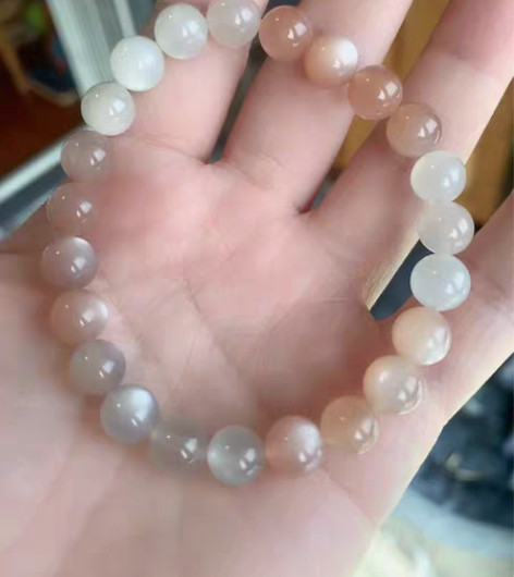 包邮小高货天然彩月光石月光多宝单圈8mm贰...