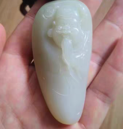 财神，雕工挺好，开脸有神，81克，胡子哪儿...