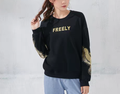 转卖诗曼朵卫衣 秋装 韩版圆领 金线字母贴...