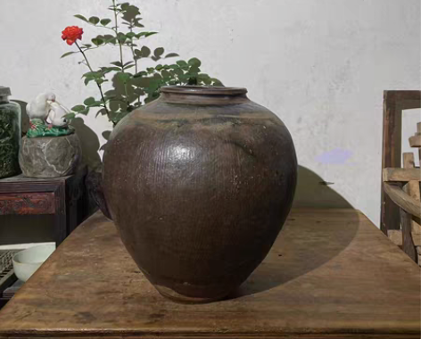 包邮民俗粗陶，广口陶罐，花器，影视道具，书...