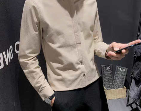 转卖香港2020新款夏季潮牌长袖休闲衬衫男...