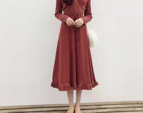 转卖2022秋冬新款毛衣法式少女茶歇裙子打...