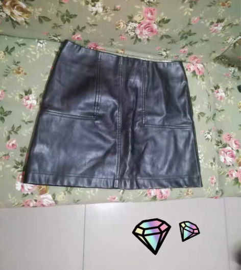 包邮秋冬韩版包臀裙皮裙百搭a字裙薄绒内衬 ...