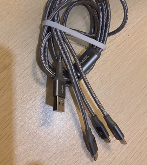 包邮全新正品【罗马仕三合一数据线】充电线快...