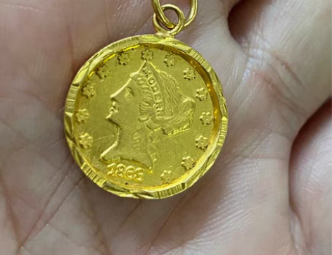 包邮晚清民国足金吊坠 有款:足金;重:5....