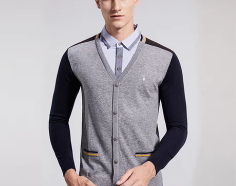 转卖【99欢聚价】花花公子假两件针织衫男秋...