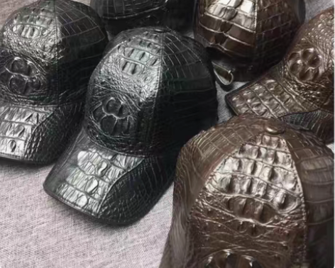 鳄鱼皮休闲帽高尔夫球帽 鸭舌帽 高端大气上...