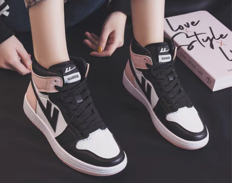 转卖回力高帮小白鞋2021新款aj女鞋春秋...