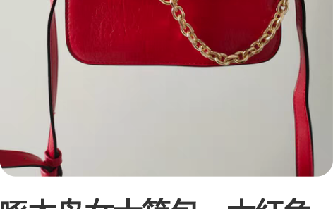 啄木鸟女士箱包。大红色单肩包。斜挎女包，可...