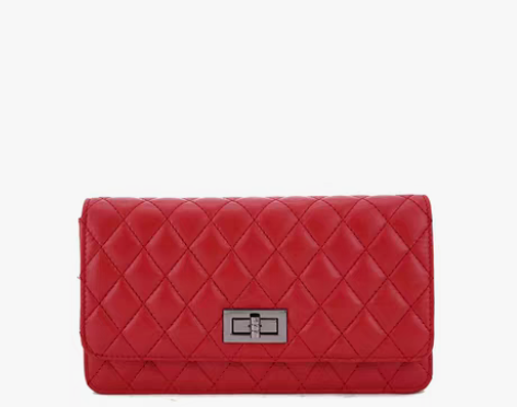 转卖迪莱克丝2015夏新款女包菱格羊皮链条...