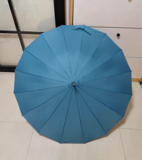 包邮全新包邮超大16骨日式纯色复古长柄伞晴...