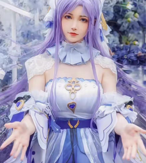 包邮王者 –大乔挚爱花嫁婚纱礼服cos服高...