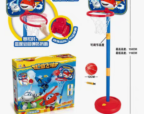 转卖奥杰正版超级飞侠篮球机架家用练习投篮机...
