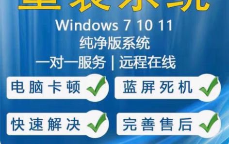 远程维修电脑、在线重装系统纯净版、重装做系...