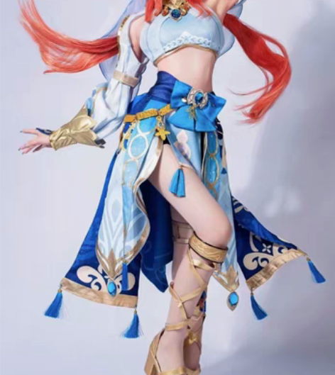 包邮原神游戏cos妮露cos蓝色服装女西域...
