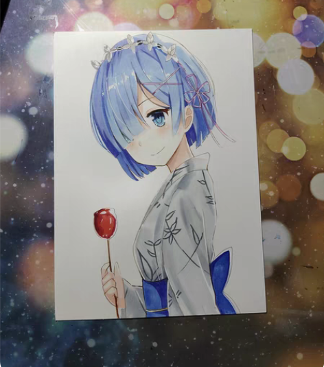 包邮马克笔手绘雷姆 a5尺寸包邮除偏远￥7...