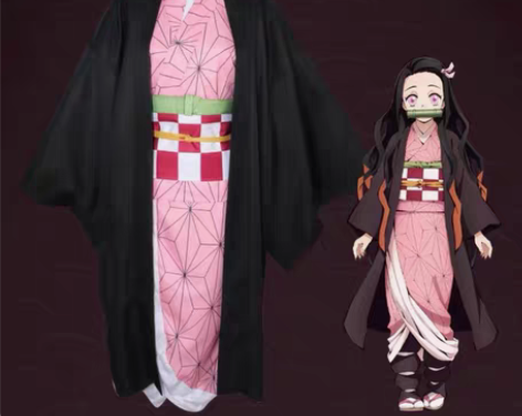 包邮鬼灭之刃灶门祢豆子cos全套服装，穿了...