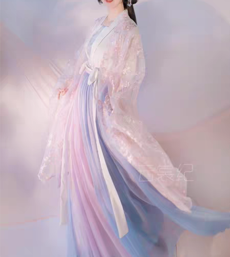 包邮东月棠原创【春樱】汉服齐腰齐胸裙大袖衫...