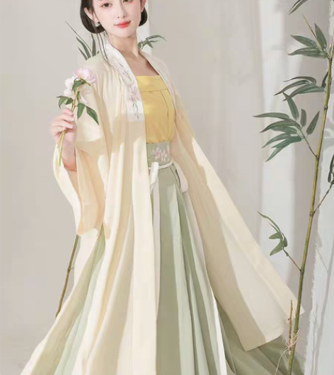 东月棠【清风笺】原创宋制汉服女秋季汉元素三...