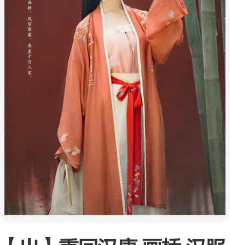 【出】重回汉唐 画桥 汉服女夏季对襟长褙子...