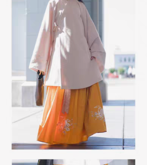 徐娇织羽集玉辞心汉服元素刺绣半身裙秋冬女高...
